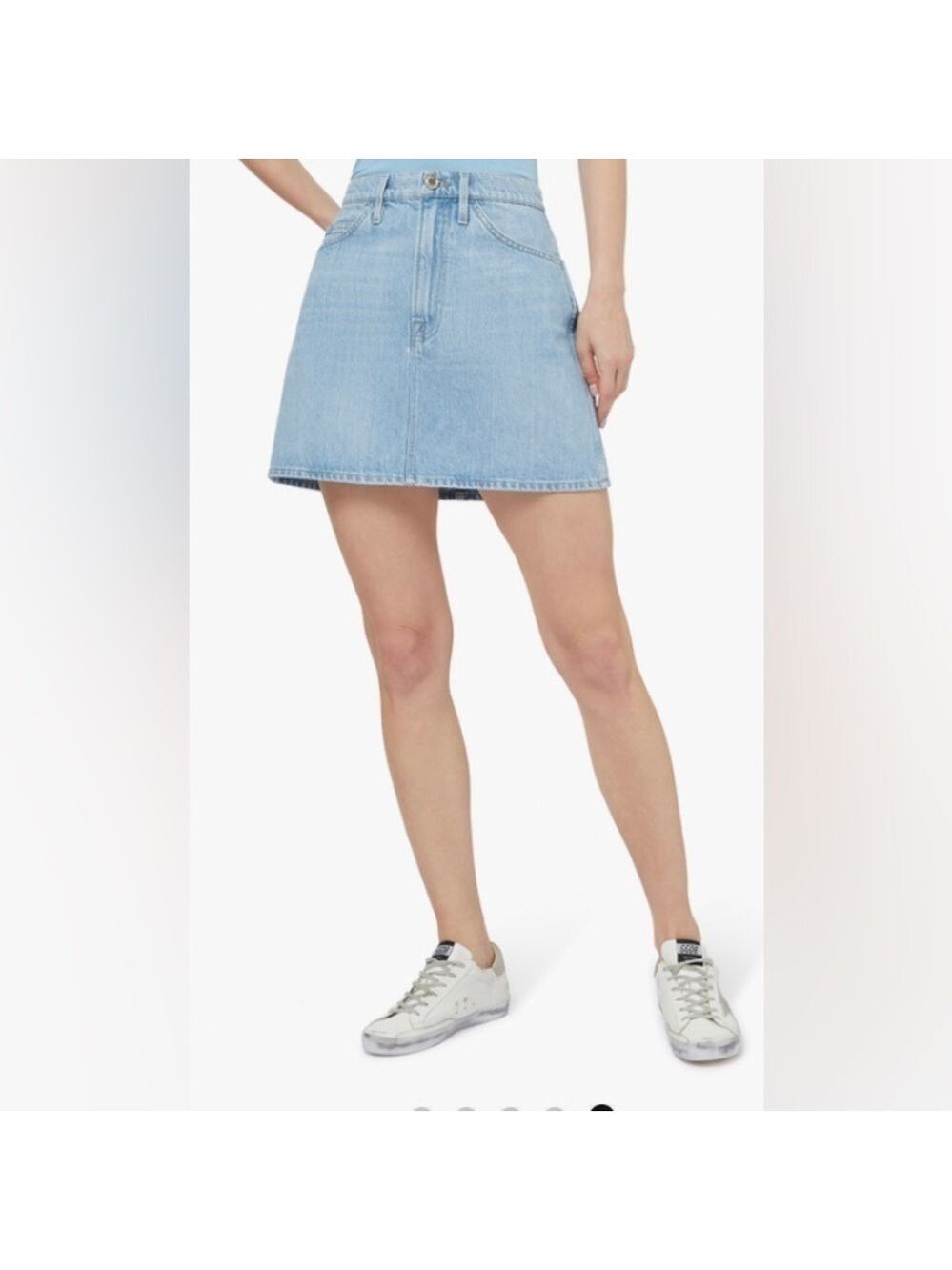 New FRAME Y2K Style Le Italien High Waisted Western Denim Mini Skirt size US10